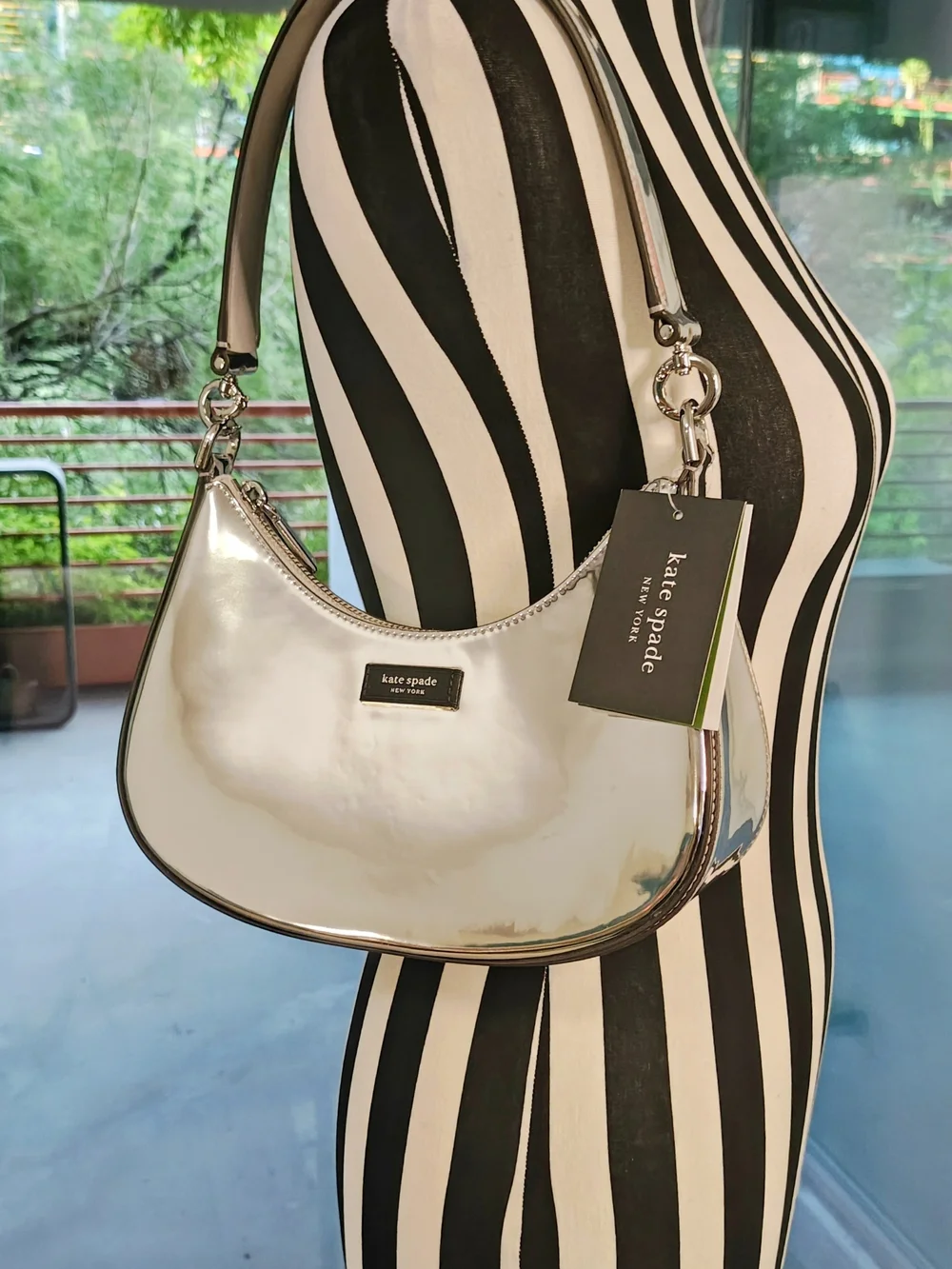 Kate Spade New York Sam Icon Metallic Small Convertible Crossbody, NWT